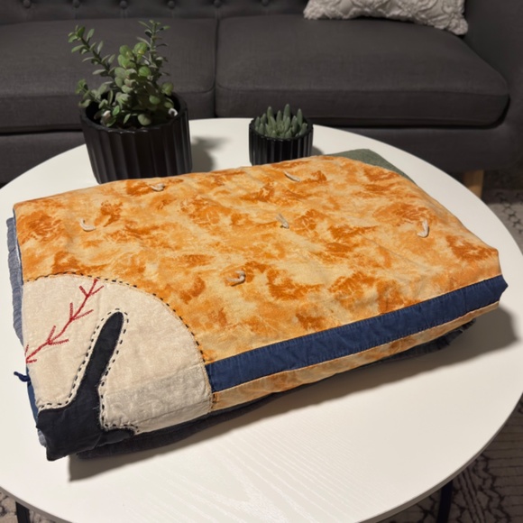 Vintage Soft Handmade Double Sided Boys Baseball Themed Quilt/Blanket - Picture 9 of 13